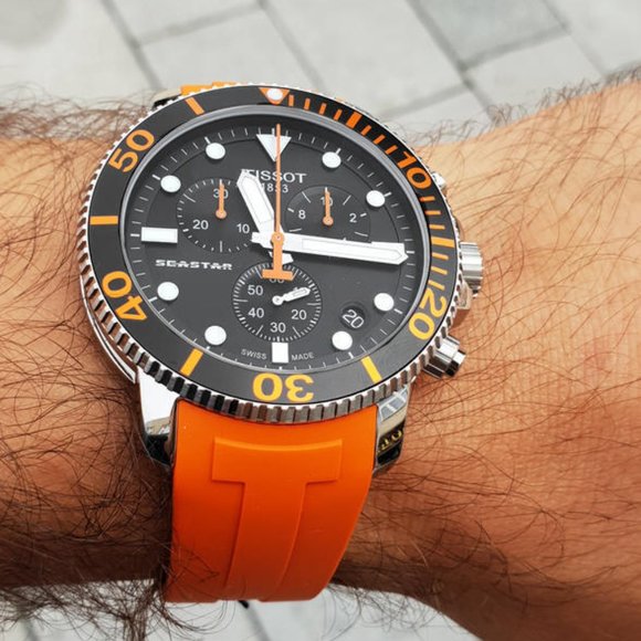 Tissot Seastar 1000 Orange Men's Watch - Picture 3 of 4